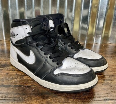 Air Jordan 1 Retro High OG Black White Size 8 555088-010 | eBay