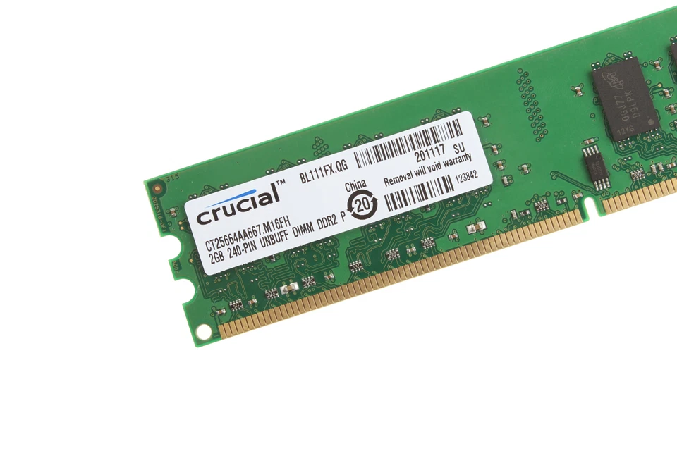 Crucial 2GB PC2-5300U DDR2 667MHz 2RX8 240PIN DIMM Desktop RAM Memory 2 GB 2G - Image 4 of 4