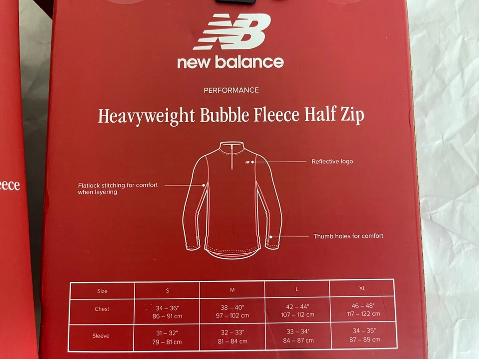 New Balance Quality Thermal Base Layer Long Sleeve Shirt-Bubble Fleece Men Sz S - Image 3 of 4