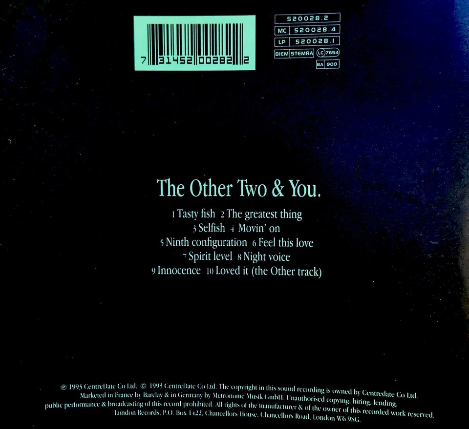 OTHER TWO & YOU Rare Limited Edition CD Foil Artwork NEW ORDER JOY DIVISION OOP Foto 3 de 3