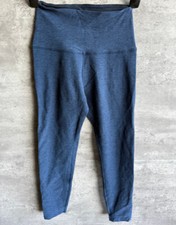 Beyond Yoga Blue Polyester Spandex Blend High Waisted Legging Size S USA Made