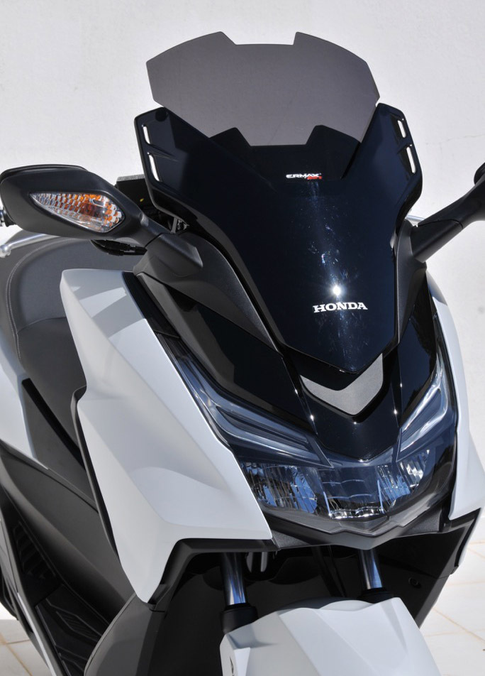 Bulle sport Ermax pare-brise de scooter Honda Forza 125 noir clair 2016 2017