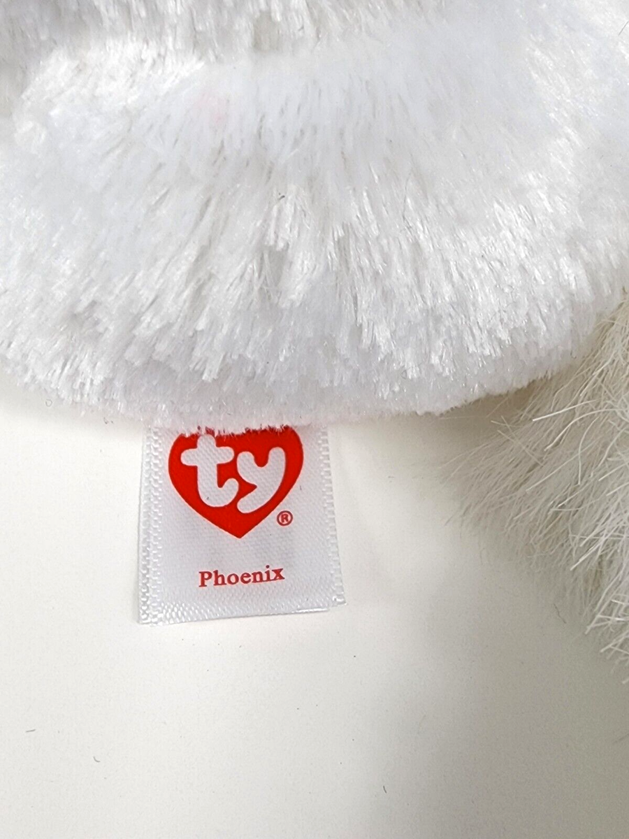Ty Beanie Boos PHOENIX White Fennec Fox with Glitter Eyes 6
