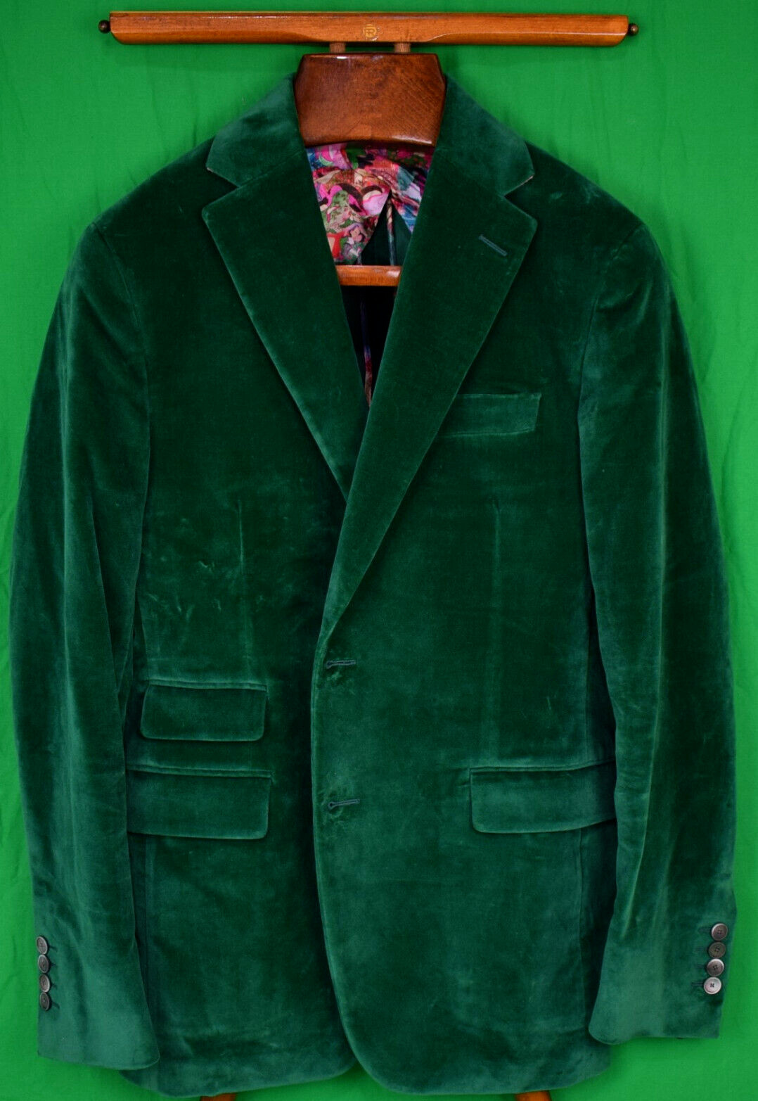 "Hickey Emerald Green Velvet Blazer/ Smoking Jacket" … Gem