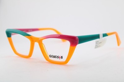 NEW GENESIS MOD. GV1632 COL. 03 PINK GREEN ORANGE AUTHENTIC EYEGLASSES 53-18