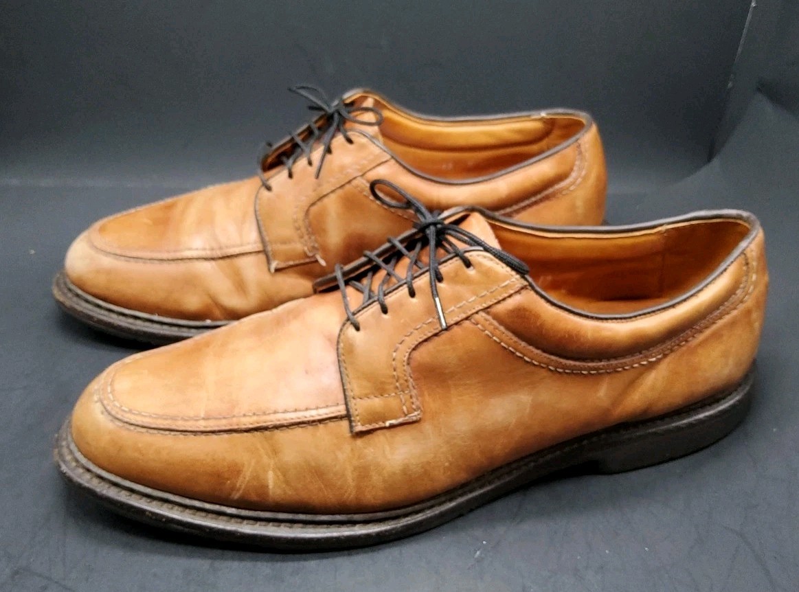 SAOLA Scarpe eleganti derby Allen Edmonds 1951 Wilbert punta spaccata marrone da uomo taglia 12 D