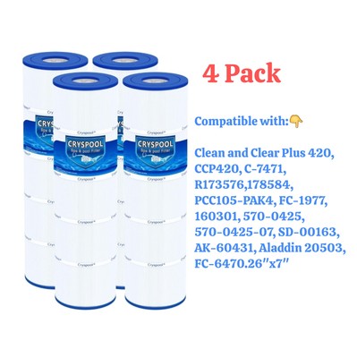 Cryspool  07077 Filter Compatible with CCP420 Clean and Clear Plus 420 PCC105...