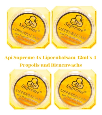 API SUPREME ApiSupreme 4x Propolis Lippenbalsam mit Propolis und Bienenwachs 4 x 12 ml