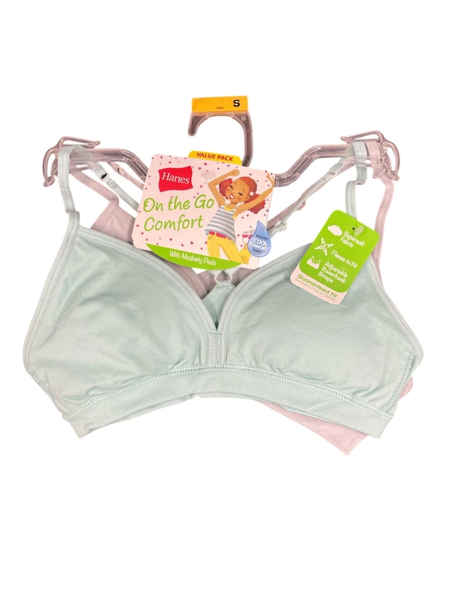 Sujetador Hanes Para Niñas - Suave, Sin Costuras Y Con Copas Extraíbles, ComfortBand