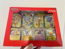 POKEMON TCG SCARLET VIOLET 151 4 PACK MINI TINS FACTORY SEALED SAMS CLUB BOX