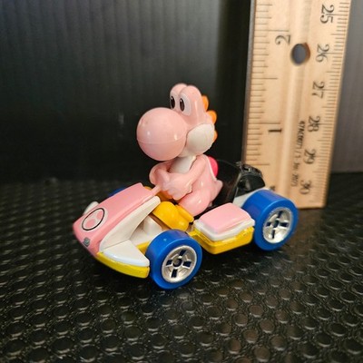 Hot Wheels Mario Kart PINK YOSHI Diecast Car Nintendo NO EGG Surprise Paint Wear