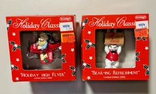 Lot of 2 Vintage Eckerd Drug Holiday Classic Coca Cola Christmas Ornaments