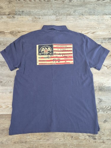 Rare Polo Ralph Lauren Men's L 1of1 Glory Banner Flag Shirt Our Banner Of Glory