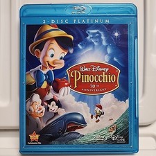 Pinocchio Blu-ray/DVD, 2009, 3-Disc Set, 70th Anniversary Platinum Edition 