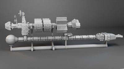 2001 A Space Odyssey Discovery and 2010 Alexei Leonov Spaceship Set - 3D Printed