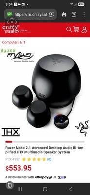 Razer Mako 2.1 THX Certified Wired Multimedia Speaker System Black Sphere