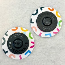 2 PopSocket Bases Extra Sticky for Spinnable Swappable Top Black