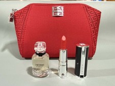 Givenchy L'interdit Parfum Mini + Le Rouge 306 Lipstick 💄 + Travel Bag Pouch 👝