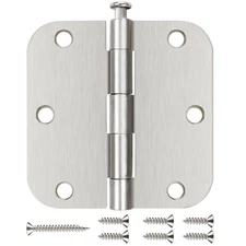 18-Pack 3.5" Satin Nickel Interior Door Hinges with 5/8" Radius Corners