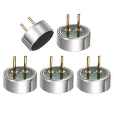 Cylindrical Electret Condenser Mic Inserts with Pin 6 2.7mm Pack of 5 Silver