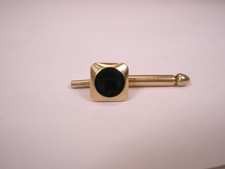 SINGLES 1 5/16" Black Square Vintage SWANK Formal Tuxedo Prom Shirt Stud b159