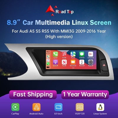 8.9'' Linux Car Radio For Audi MMI3G A5 S5 2009-16 GPS Navi CarPlay Screen Stereo