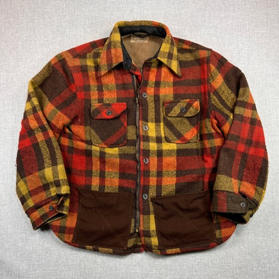 #ad #ad VTG 80s Kmart Buffalo Plaid Wool Jacket Men L Sherpa Lined Workwear Rugged Retro $119.00