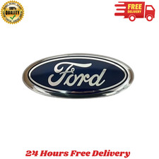 FORD 175mm X 70mm BLUE&SILVER BADGE BONNET BOOT C-MAX FIESTA FOCUS UK SELLER