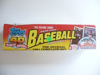1991 Topps Baseball Official Complete Set Factory Sealed Box 792 Cards