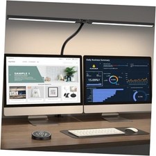 Led Desk Lamp for Office Home - Eye Caring Architect lamp with Clamp,Dual Black