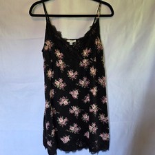 American Eagle Black Floral Women's Dress Size L