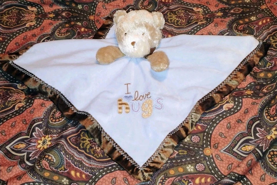 Oso de peluche Carters Lovey I Love abrazos sonajero bebé manta de seguridad niño mío Foto 2 de 4