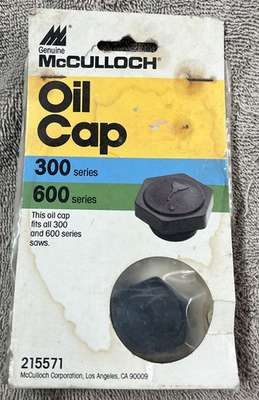 #ad Genuine McCulloch Chainsaw 300 amp; 600 Series Replacement Oil Cap 215571 $16.99