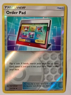 POKEMON TRAINER ORDER PAD REVERSE HOLO CARD 131/156 LIGHT PLAY 2018