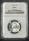1960 D ** Washington Silver Quarter ** NGC MS66 **