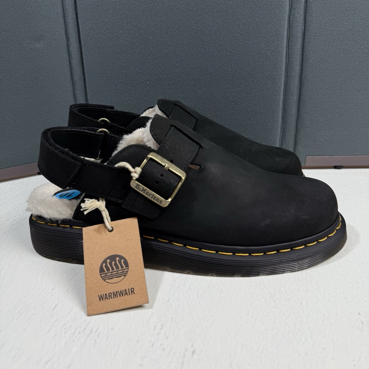 Dr. Martens Jorge Slingback Clog (Men), Men\'s Black Leather Shoes (U. S Size 10) Dr Martens Jorge II Brando Leather Slingback Mules Black  main image 2