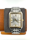 vintage seiko 25mm Men Quartz Watch New Battery working V701-5K90 TANK f2695