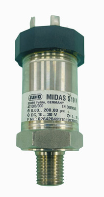 JUMO MIDAS S19 R 0..200 PSI Pressure Transducer Sensor 4..20mA 10..30VDC  