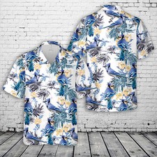 Blue Jay Bird Hawaiian Shirt, Casual Shirt For Men
