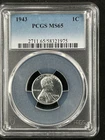 1943  1C  Lincoln Wheat One Cent  PCGS MS65  58321975