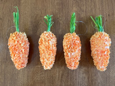 Set of 4 Decorative Easter Carrots