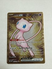Carta Pokemon 151 Mew 2023 ex 205/165 metallo oro UPC promo iper rara