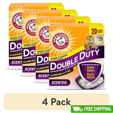 Double Duty Clumping Cat Litter Odor Control Dust Free Fresh Scent 20 lb Box New
