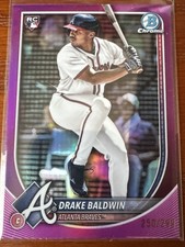 2025 Bowman Chrome - Drake Baldwin #75 Fuchsia Refractor /299 (RC)