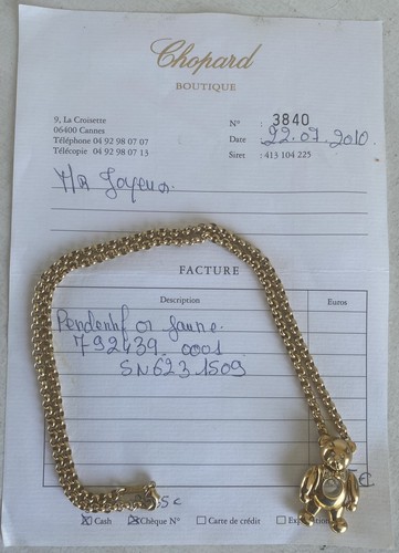 Chopard Ourson Happy Teddy Bear Or 18k Diamants Collier Pendentif - Foto 5 di 6