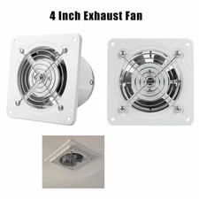 4 Inch Exhaust Fan - Wall/Ceiling Mount For Quick Ventilation Bathroom Kitchen