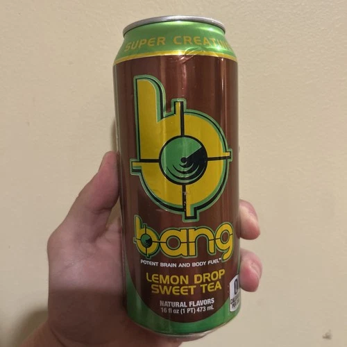 Bang Energy Lemon Drop Sweet Tea 16oz can Discontinued Flavor OOP Collectible