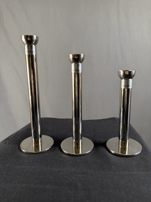 blomus Kerzenständer Set 3er Edelstahl Design modern 30/25/20 cm