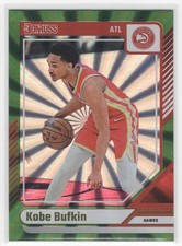 #107 Kobe Bufkin 2024-25 Donruss Holo Green Laser Atlanta Hawks