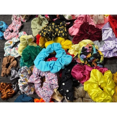 85+ Lot of Homemade Hair Accessories   Scrunchies & Headbands Mixed Bundle